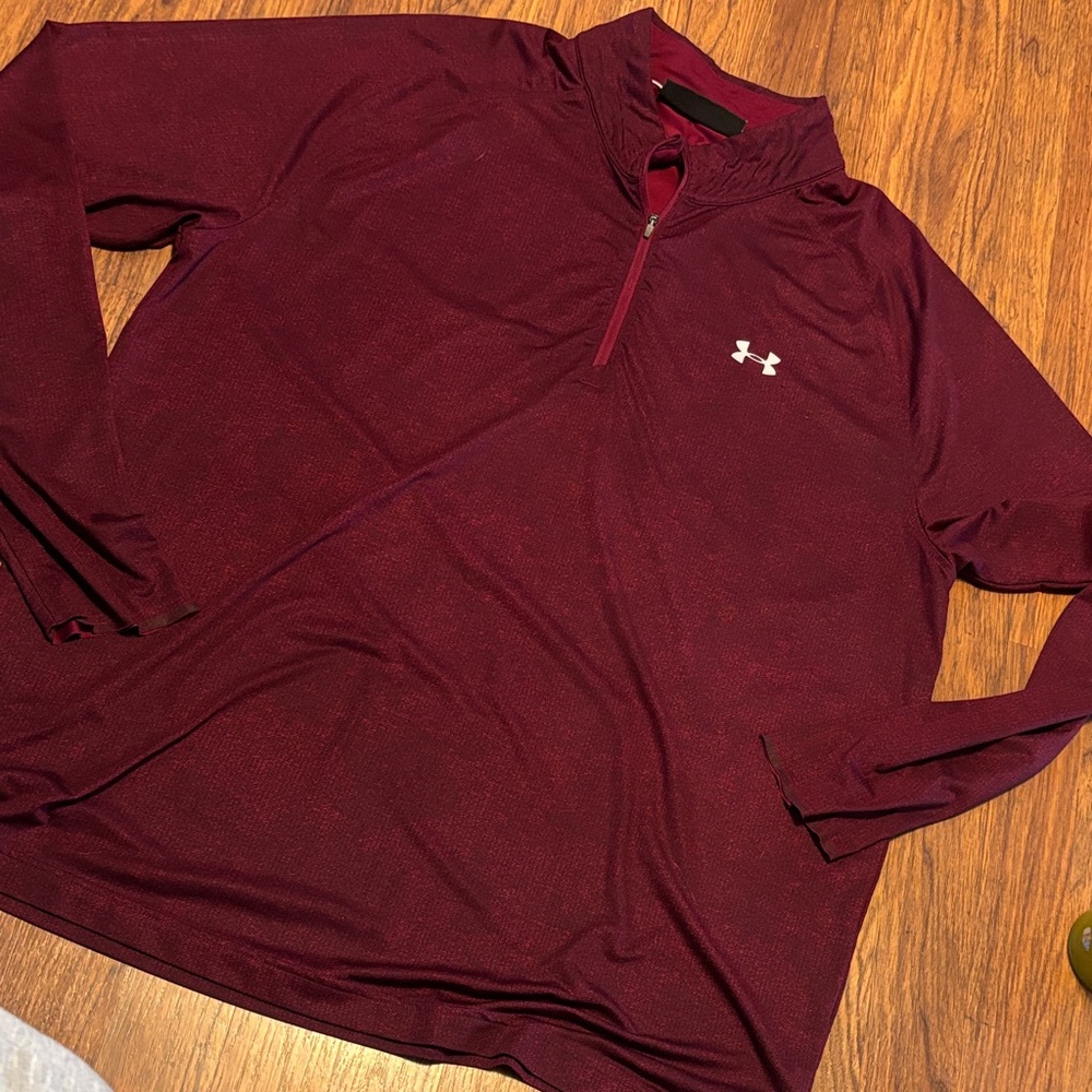 Under Armour Burgundy Quarter-Zip Top